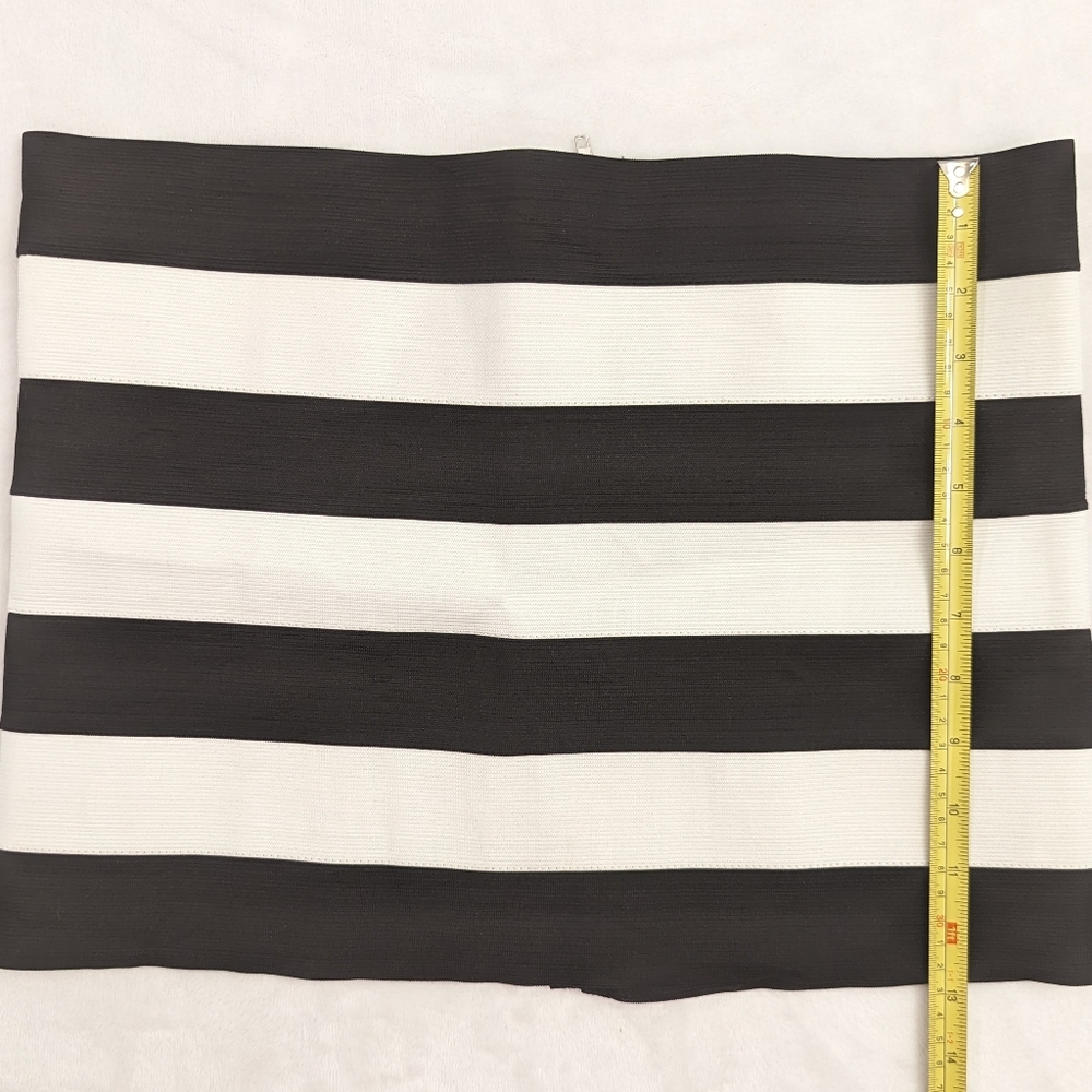 Luv Me More Black and White Bandage Mini Skirt